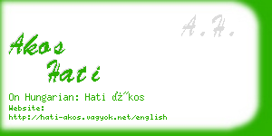 akos hati business card